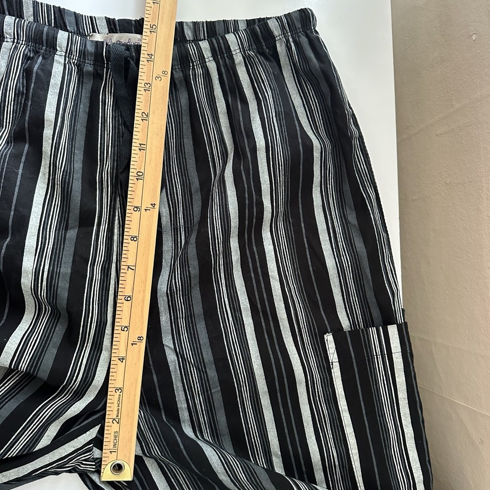 Fresh Produce Womens Cropped Striped Pants Size XL Black Coastal Utility Cargo - Picture 7 of 9